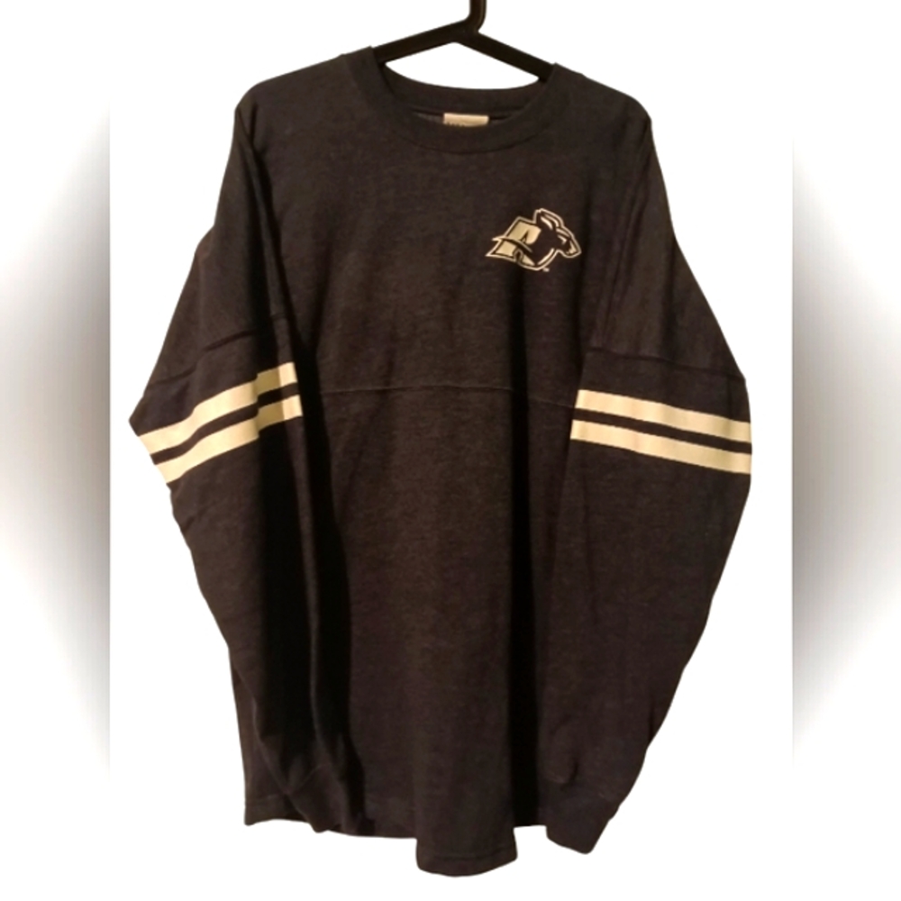 Akron Zips Blue/Grey Women's Crewneck from Redshirt. Long sleeve (L)
